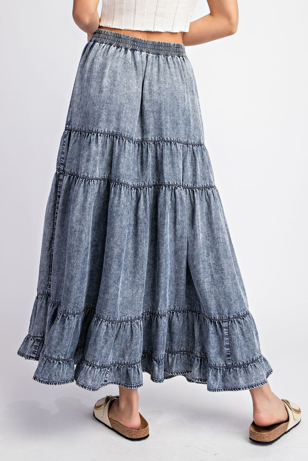 Denim Tencel Skirt