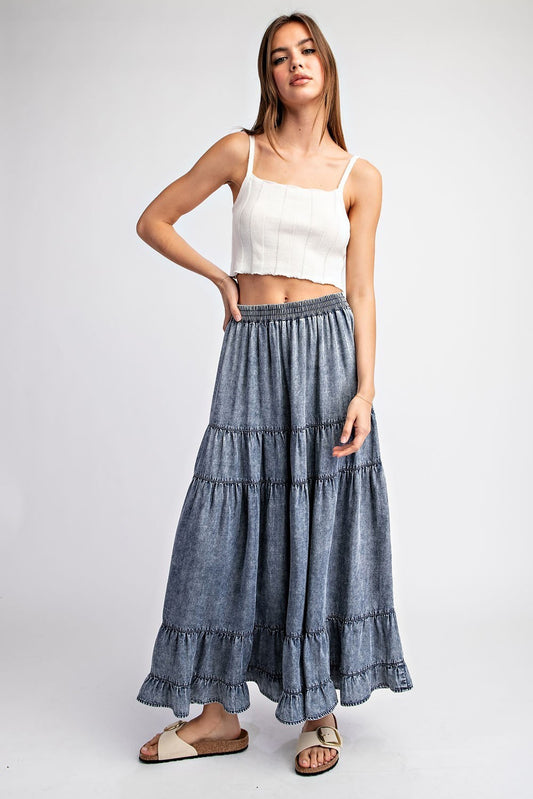 Denim Tencel Skirt