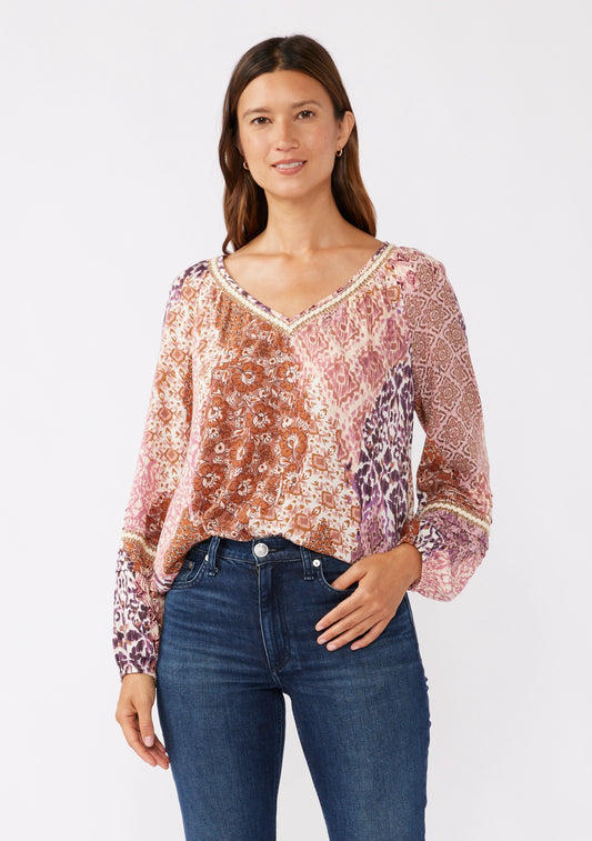 Lovestitch Mixed Patterned Blouse