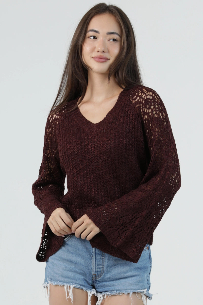 Fig & Fable Bell Sleeve Sweater