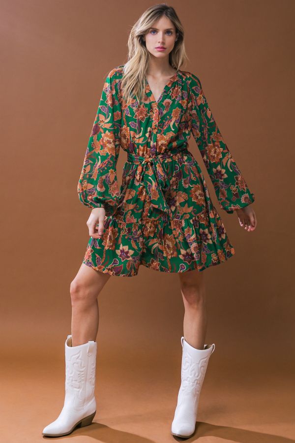 Green Floral Dress