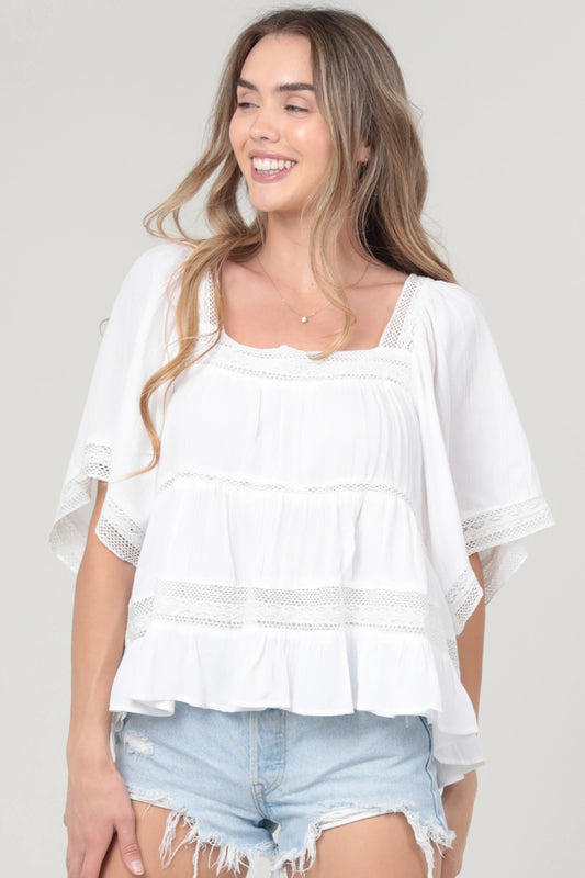 Sundance Lace Trim Blouse