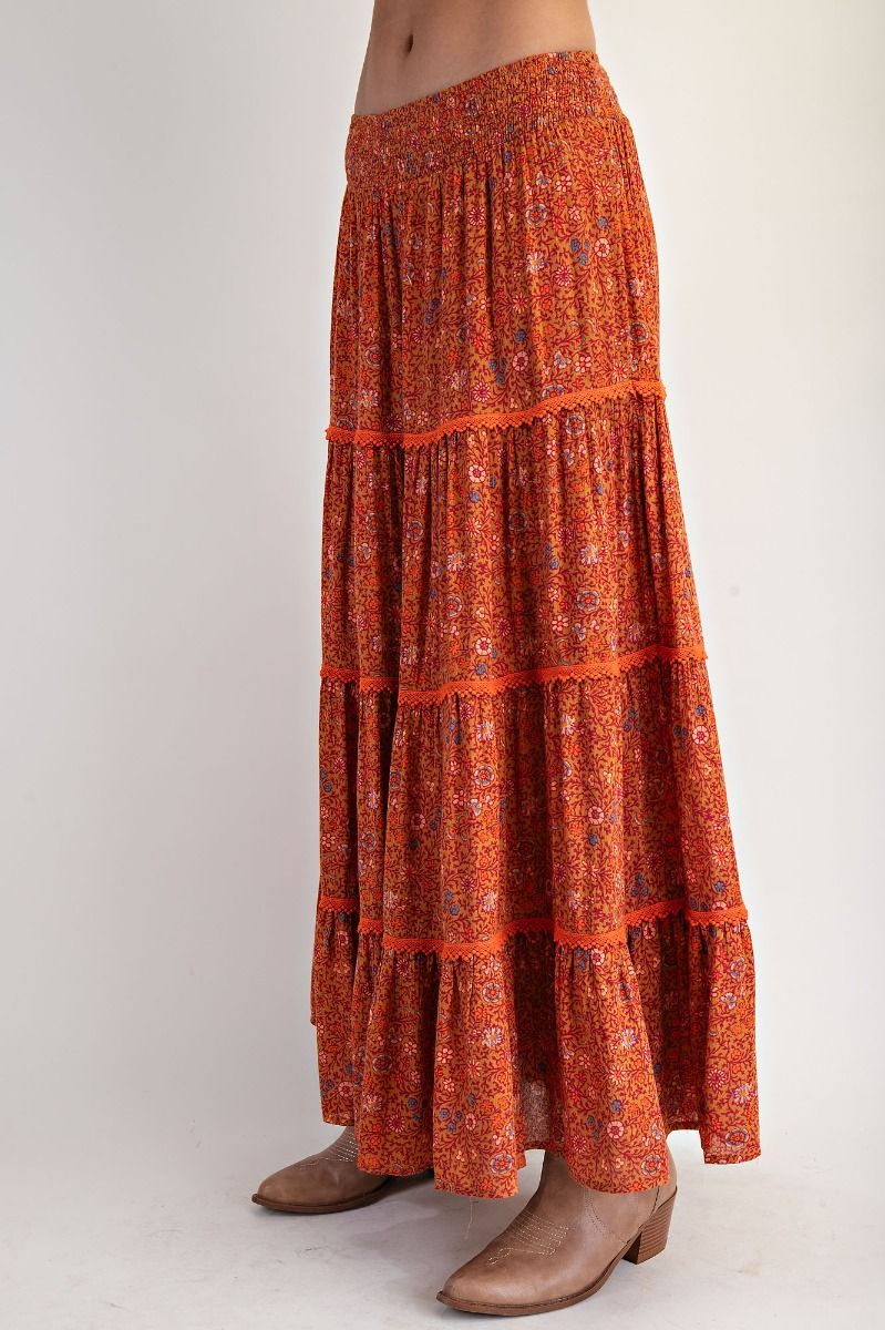 Autumn Bloom Maxi Skirt