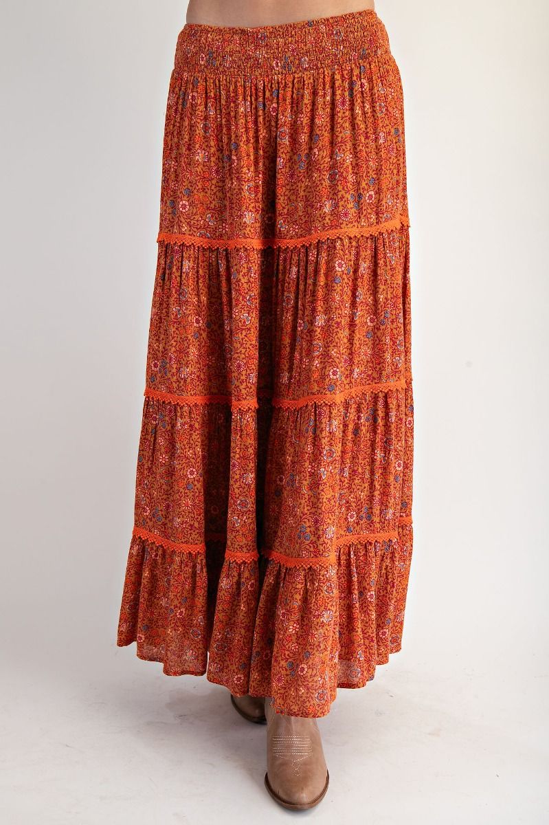 Autumn Bloom Maxi Skirt