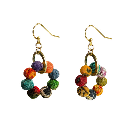 Kantha Orbit Earrings
