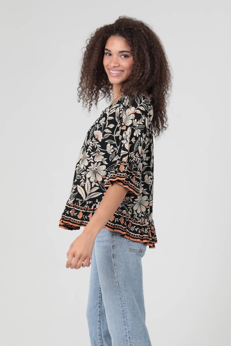 Midnight Bloom Top